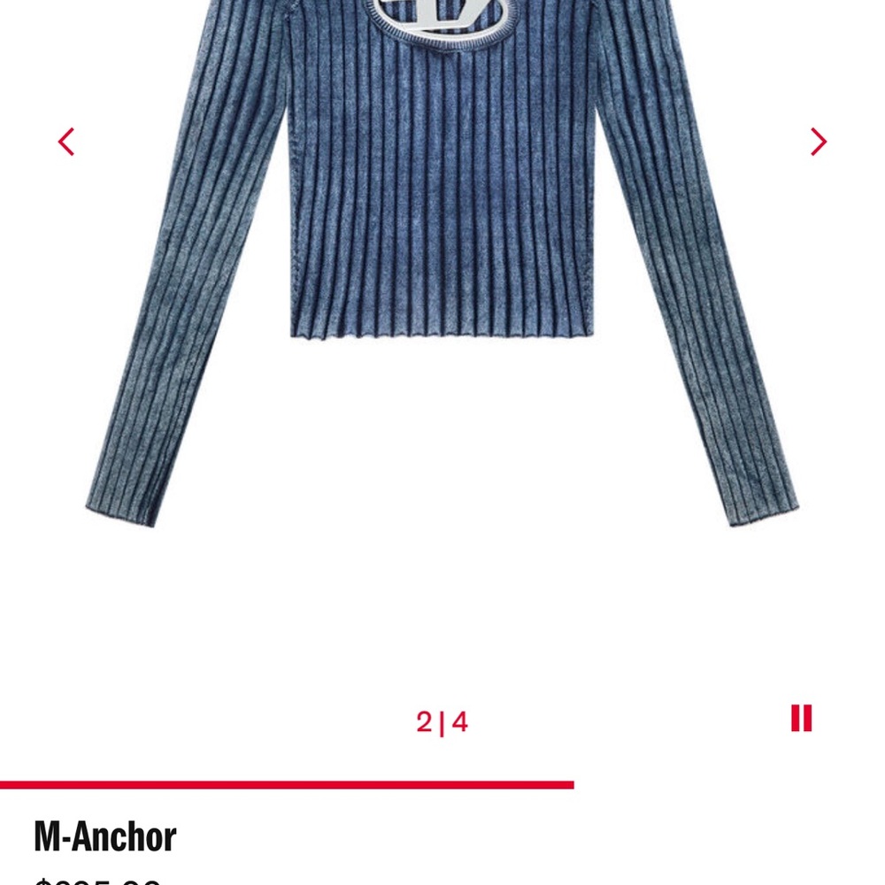 Chic Blue Ribbed Long Sleeve Top